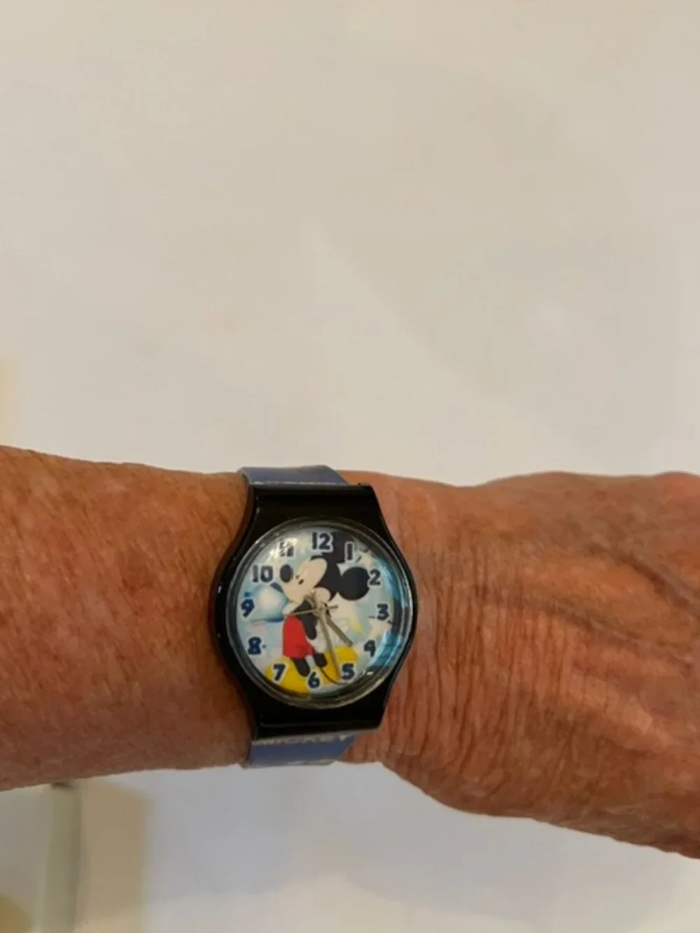 MICKEY MOUSE | Vintage Watch Blue Silicone Band-NEW Battery-EUC